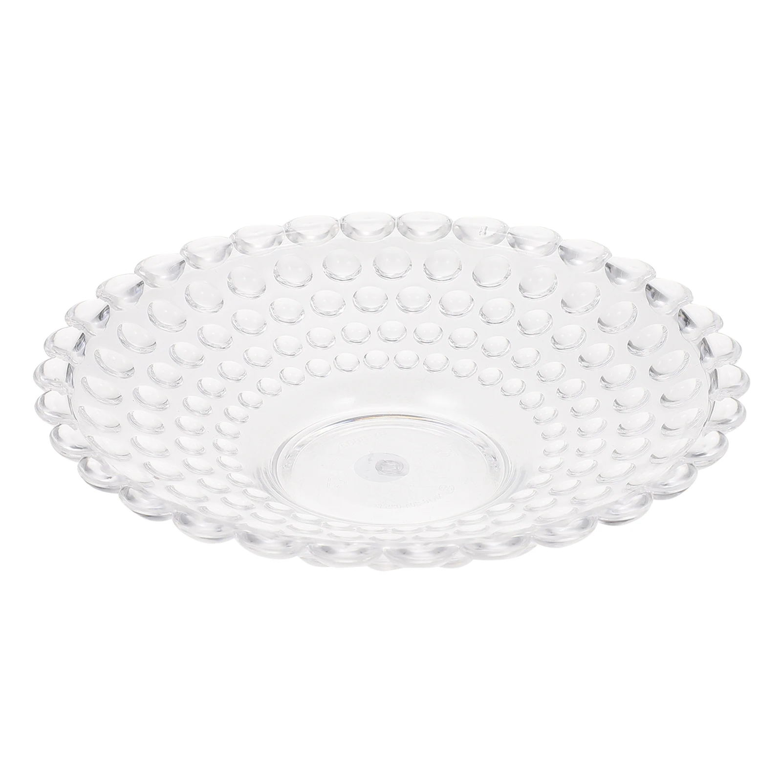 

Acrylic Fruit 25cm Transparent Snack Tray for Home KTV Bar Easy Ktv Fruits Tray Clean Reusable Storage