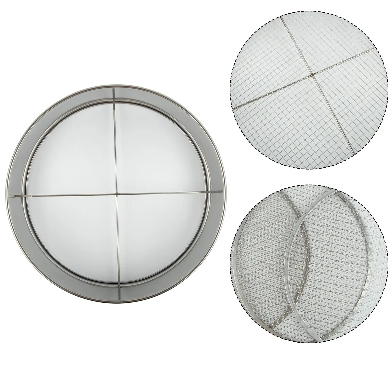 

Stainless Steel Sieve Frame Siebmeister 5000 4in1 Garden Sieve 4 Exchangeable Sieve Inserts 3/6/9/12mm Garden Tools