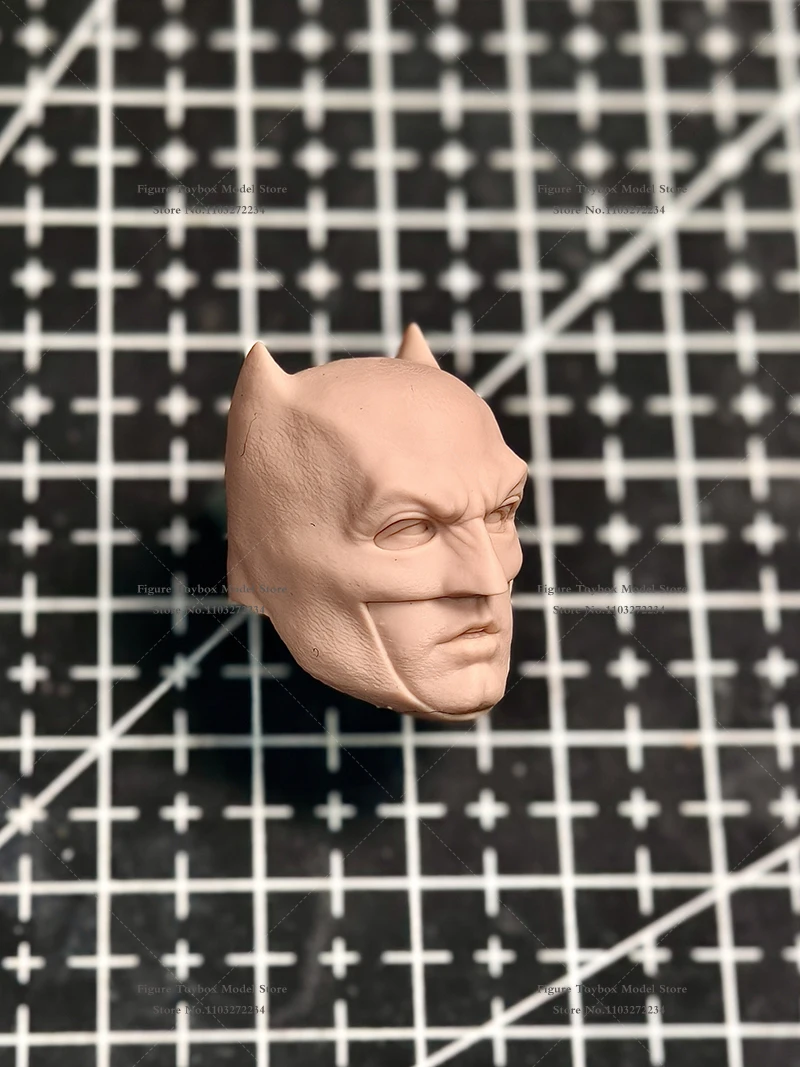 1/12 DC Dark Black Batman Big Ben Movie Role Delicate Unpainted Head Sculpt Model Toys For 6