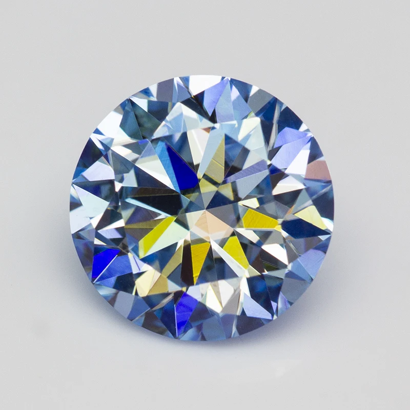 Ice Blue Moissanite Stones with GRA Certificate 0.5-5.0ct Round/Pear/Oval/Emerald/Heart/Princess/Radiant Cut for Jewelry Making