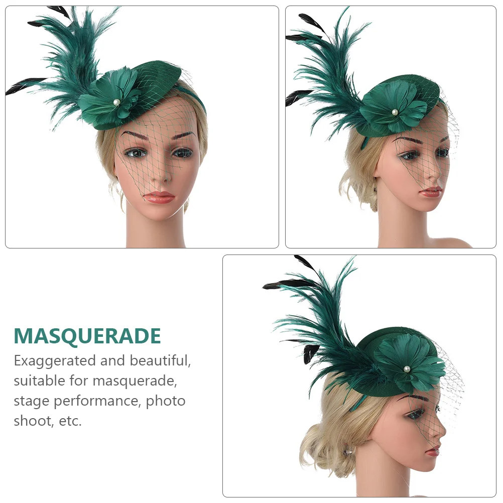 

1pc Bride Mini Hat Fascinator Party Headpiece For Wedding Banquet Cocktail Tea Proms Masquerade Photo Shoot Decor