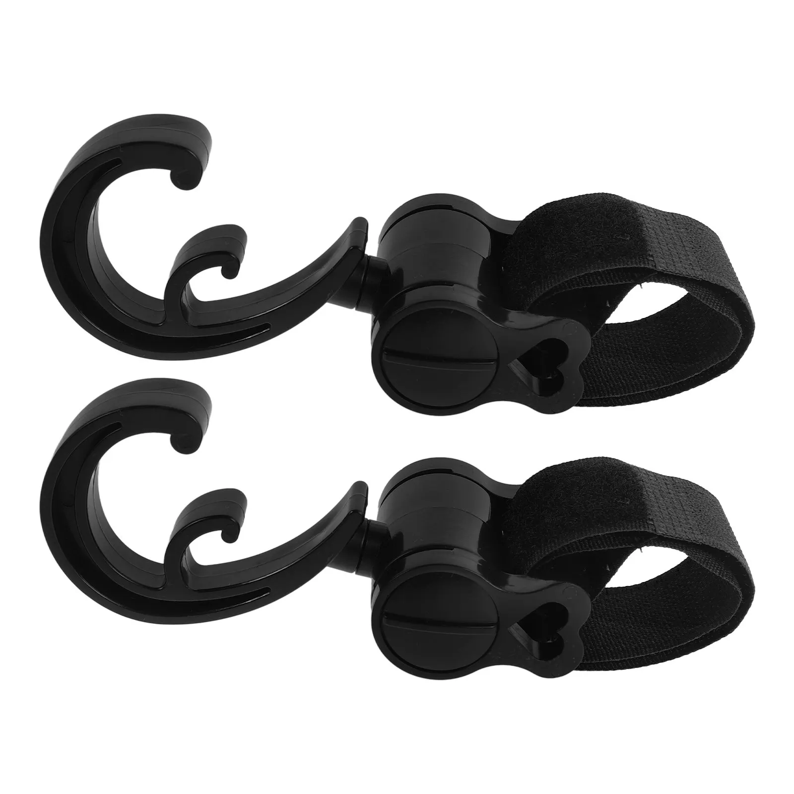 2Pcs Stroller Hook Set Multipurpose Hanging Clips Easy Install No Tools Required for Diaper Bags Purses Grocery Bags Stroller