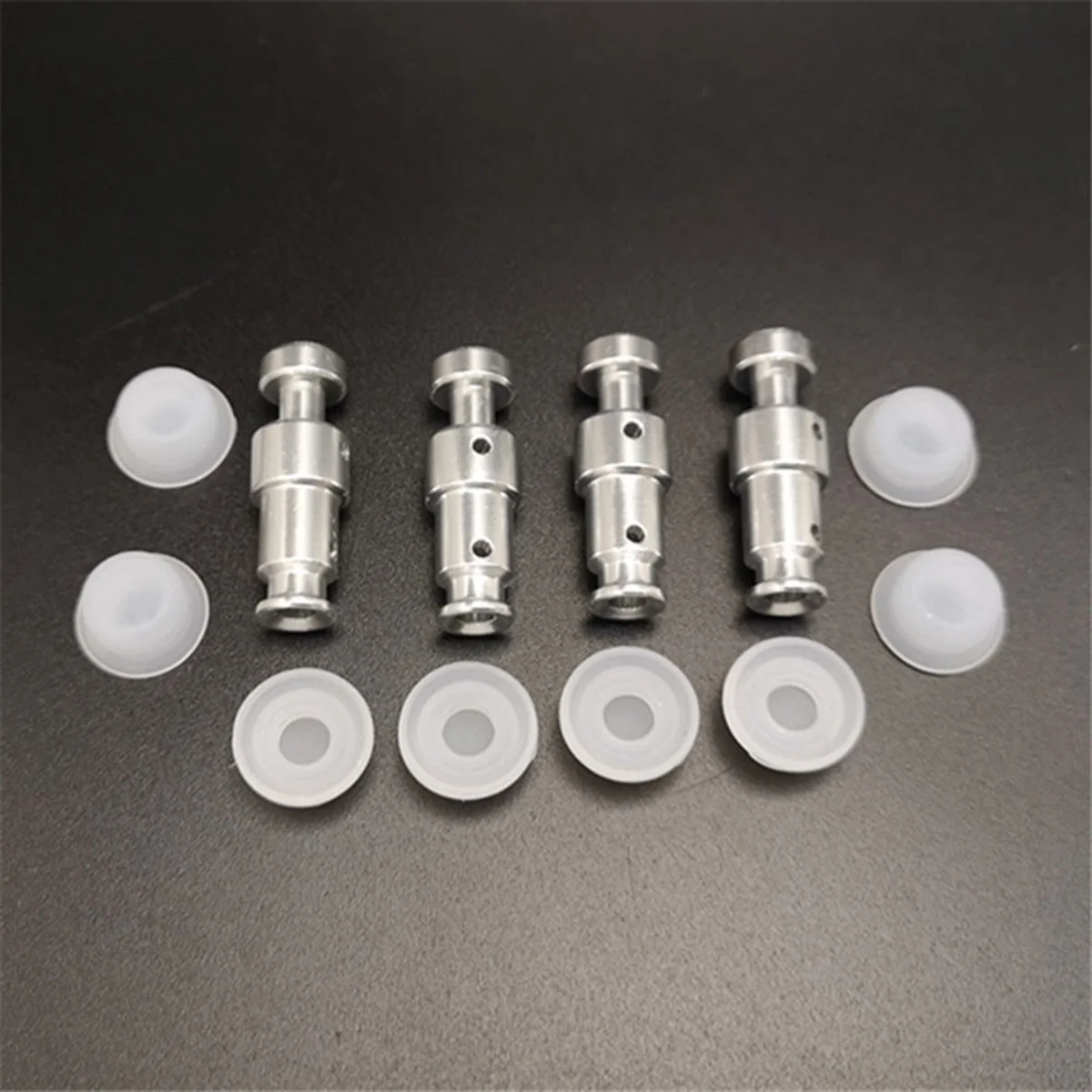 Electric Pressure Cooker Float Valve DUO60 Silver Double Hole Aluminum 3.2X0.9X0.8 Check Valve 4 Floats 8 Small Caps