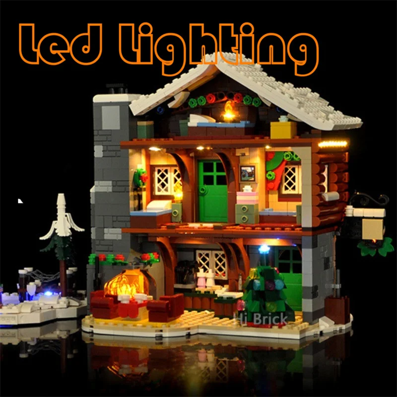 Lighting Set For 10325 Alpine Lodge Winter Village House Christmas Not Include Building Block (Only Led Light Kit)