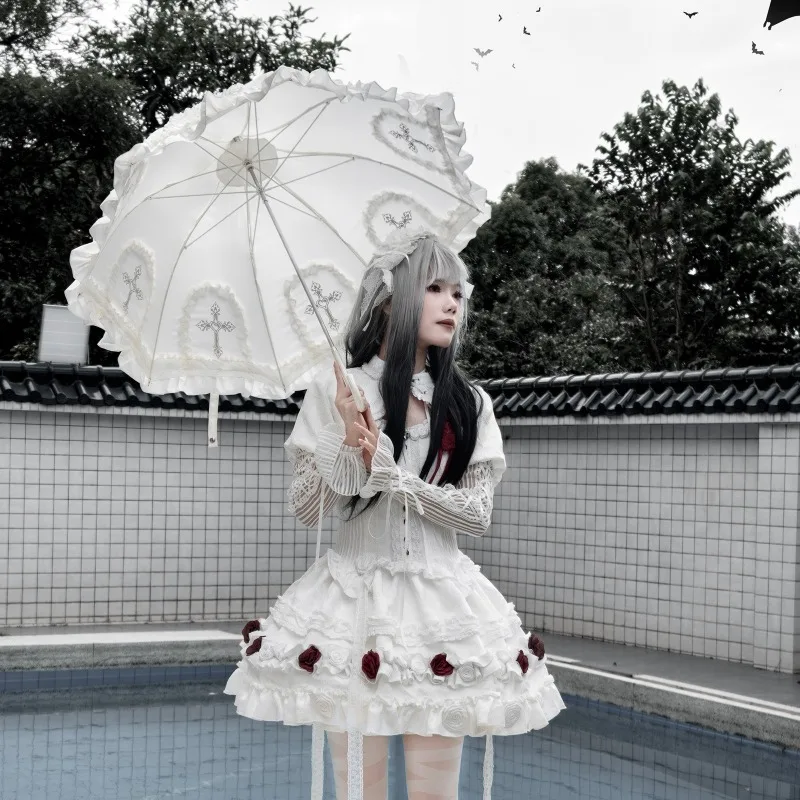 Dark Gothic Pagoda Umbrella Sunscreen Vinyl Umbrella