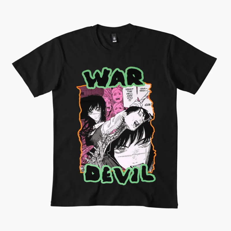 

Denji Chainsaw Man Anime Gift t shirt 0326 DEVIL HUNTER Graphic Tee 100% cotton print clothing Y2K clothes Large size Tops