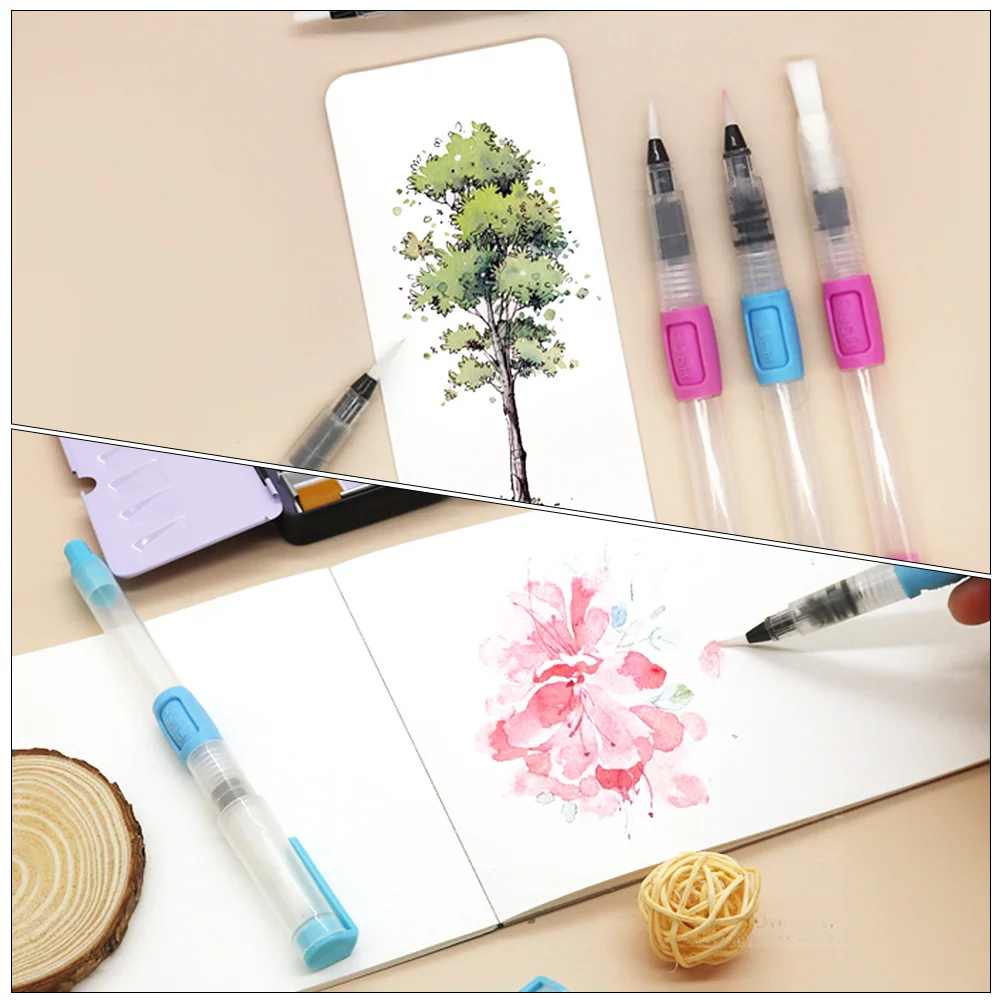 

12pcs Durable Water Brush Large Capacity Smooth Grip Creative Painting Tools For Kids Art Projects Squeeze Barrel Ink Control