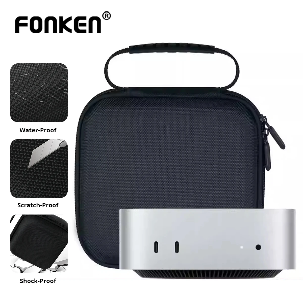 

Hard Case for Apple Mac Mini M4 2024, Durable Protective Storage Box Compatible with Mac Mini M4 Pro Waterproof and Shockproof