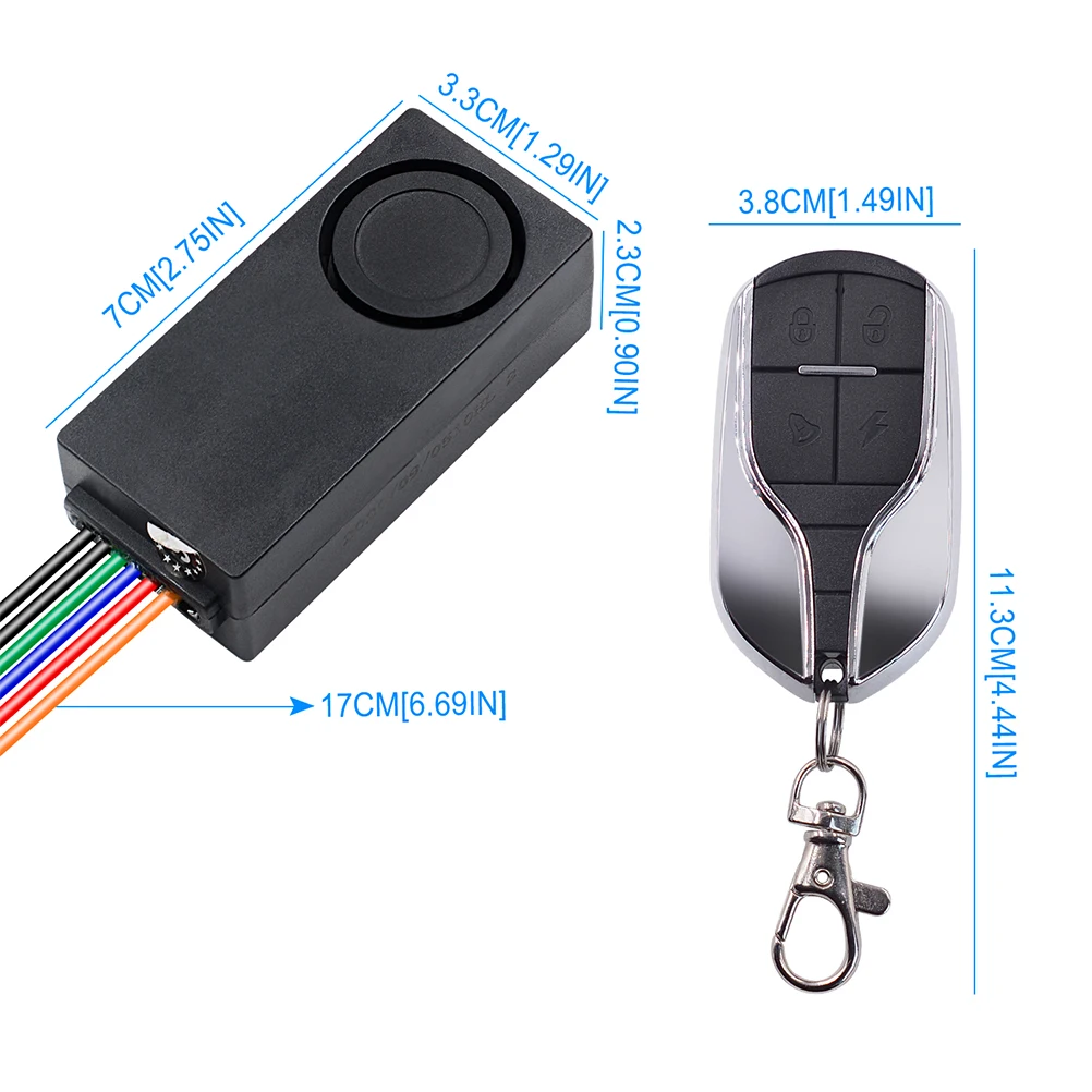 

Electric Vehicle Anti-theft Device Powerful Motor Long Life 48V 72V Remote Wireless Car Lock Loud Siren Automatic Lock Function