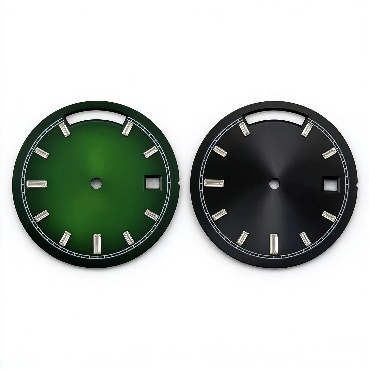 31mm Luxury Classic Date Window Watch Dial for 8285 Movement Crystal Index Sunburst Dial Watch Mod Accessories