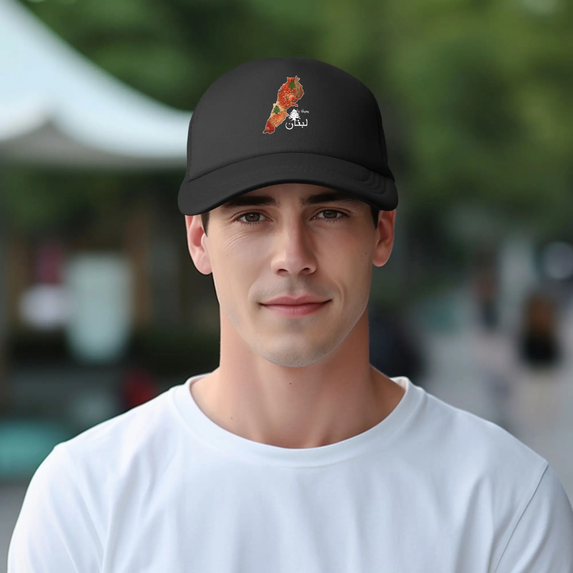 Lebanon Flag Map Beirut Cedar Tree Lebanese Mesh Baseball Caps Men Women Casual Sun Caps Breathable Summer Trucker Hat