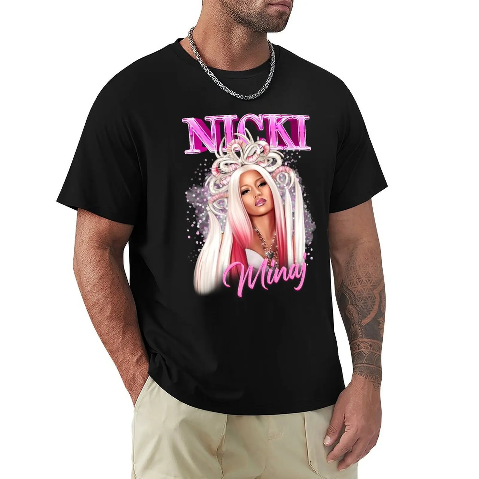 Nicki Minaj Queen of Rap T-Shirt Large Size Loose Casual Tee
