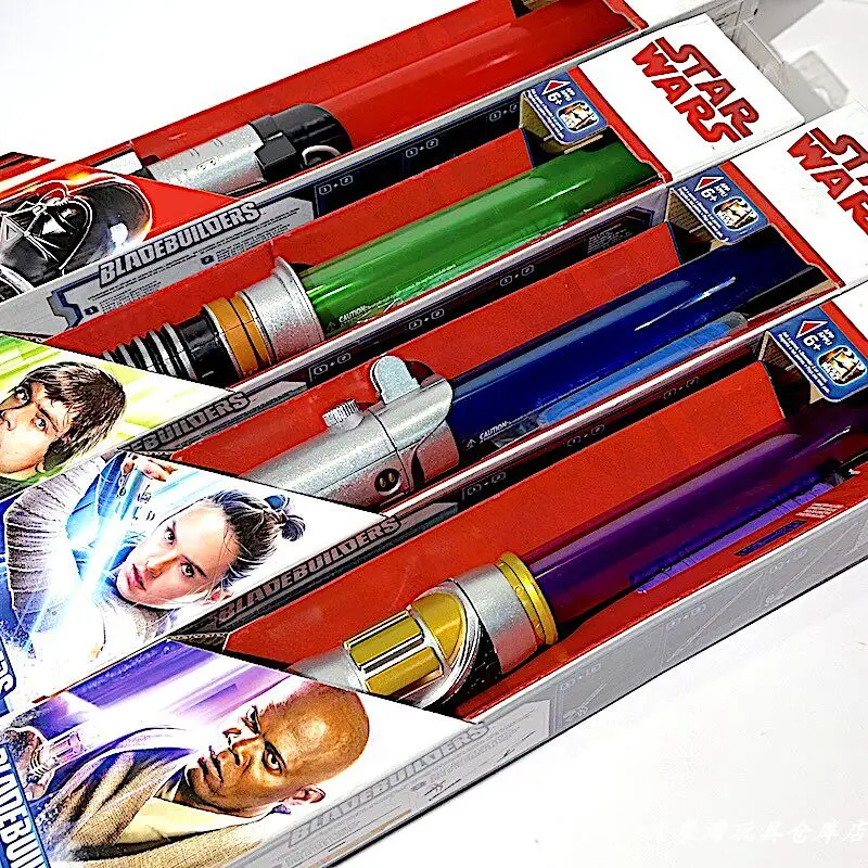 Star Wars Lightsaber Bladebuilders Retractable Toy Darth Vader Luke Skywalker Rey Mace Windu Cosplay Prop Kid Collectible Gifts view 4