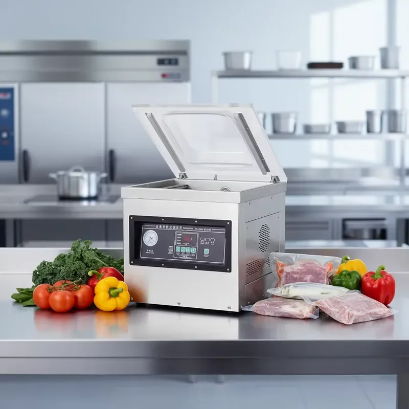 Used for DZ-400 Desktop Automatic Fish and Chicken Nitrogen Vacuum Packaging Machine with Two Sealing Strips