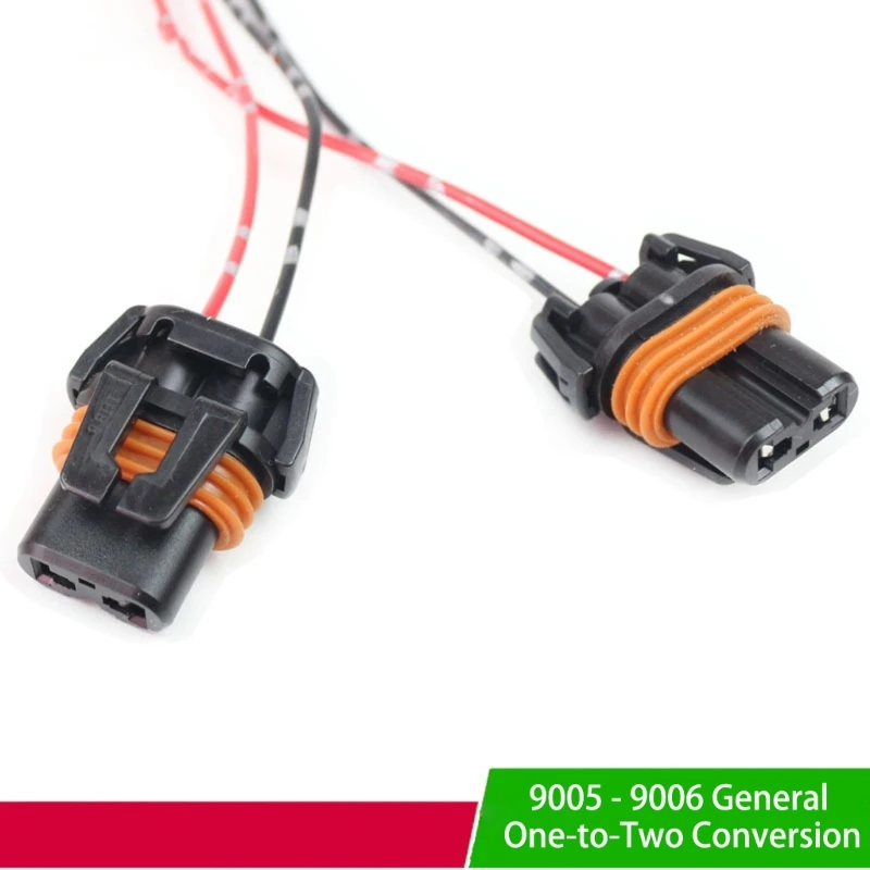 XA6H Universal 9005 9006 HB3 HB4 Female Adapter Harness For Headlight Conversion With High Temperature Resistance