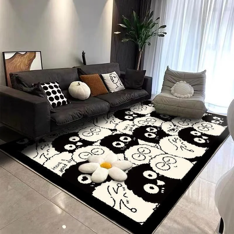 Cartoon Style Living Room Decoration Carpet Thickened Bedroom Bedside Plush Carpets Home Washable Rug Large Area Non-slip Mat