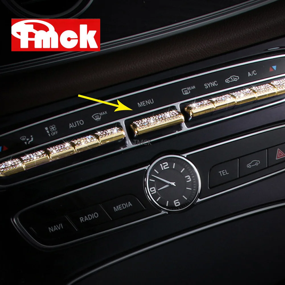 Lèvent de commande centrale intérieure pour Mercedes Benz, garniture de couverture en diamant, accessoires de voiture, classe C E GLC, W205, W213, X253