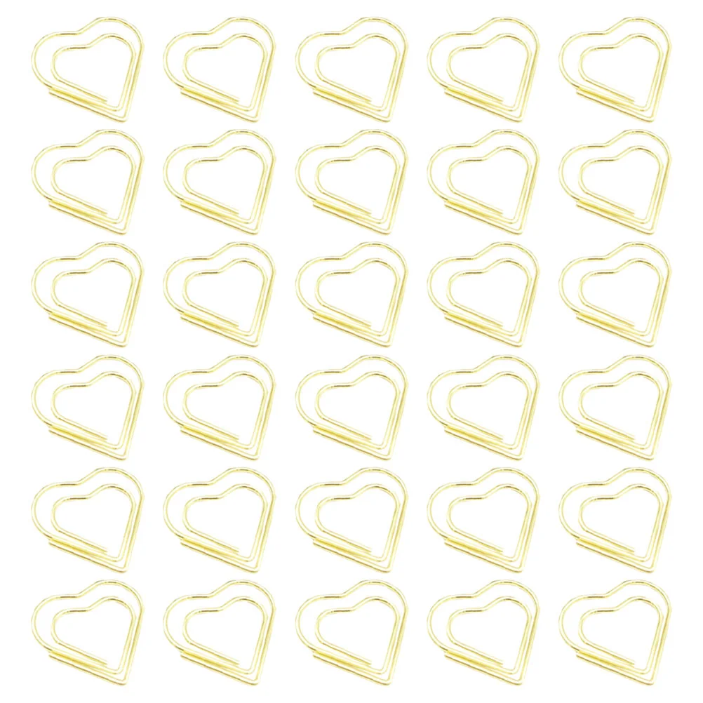 100 Pcs Paper Clip Unique Clips Small Paperclip Delicate Metal for Office Paperclips