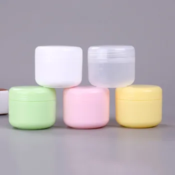 20g/50g/100g Boş Krem Kavanoz Kozmetik Kapları Yuvarlak Plastik Seyahat Doldurulabilir Yüz Kremi Kapaklı Kutu Seyahat Şişe Aracı