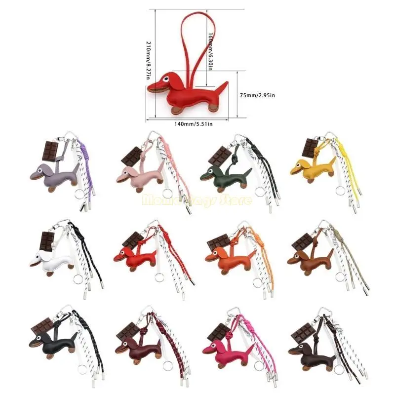 X90d Wursthund Keyrings Schokoladenschlüsselautos Schlüsselkette Hängende Ornamente Tasche Charme