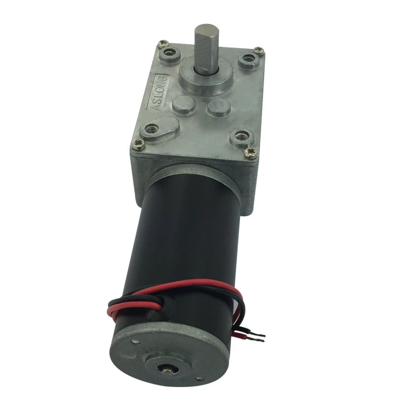 A58SW31ZY Worm Geared Motor Large Torque Robot with Self-locking Geared Motor 12V-24V 7RPM-470RPM