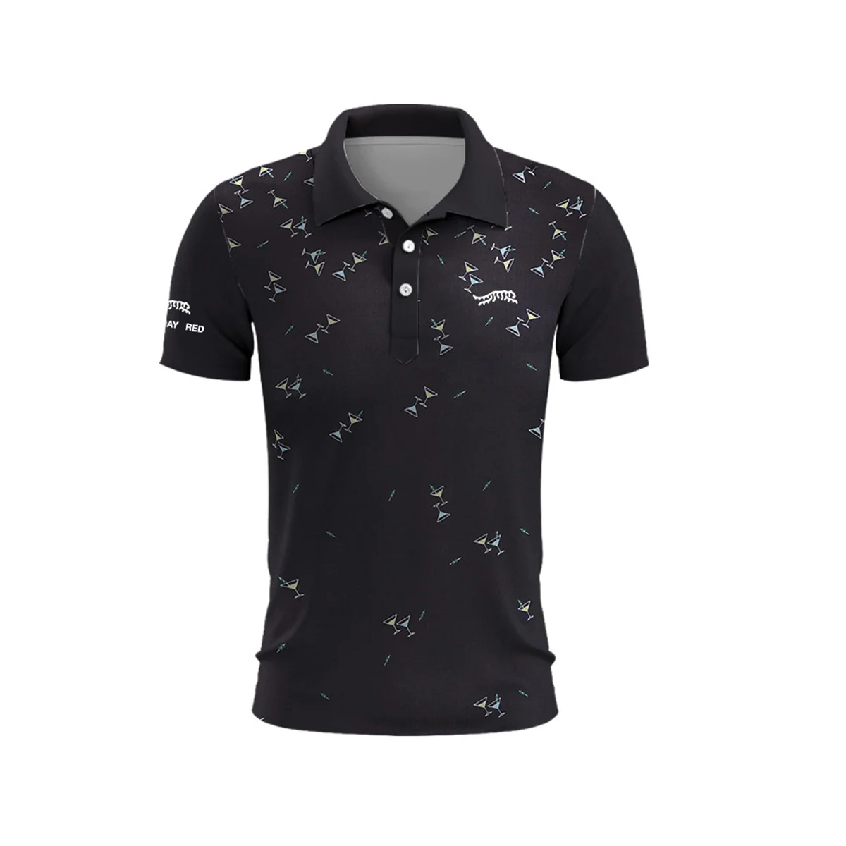 Camiseta de Golf con patrón aleatorio para hombre, Polo de secado rápido con botones, ropa y2k, solapa, gran oferta