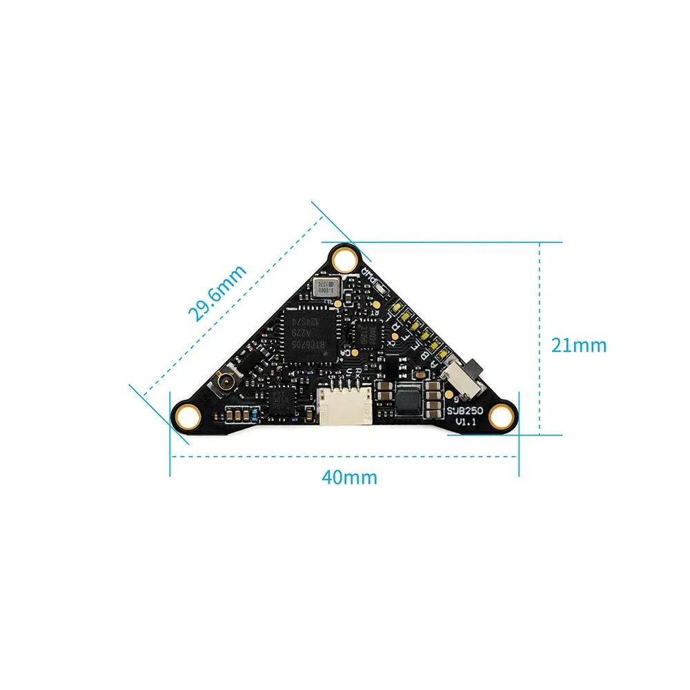 Sub250 Send T400 VTX Video Transmitter 5V 25.5mm*25.5mm M2 for Below 250g Small FPV Drone Accessorie with UFL Antenna Interface