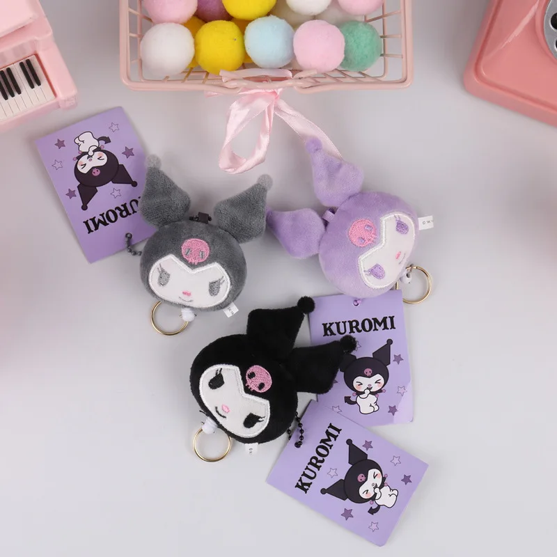 Sanrio Melody Cannella Cane Cane dalle orecchie grandi Budino Cane Kuromi Simpatico peluche Portachiavi telescopico Borsa da scuola Ciondolo Ornamento