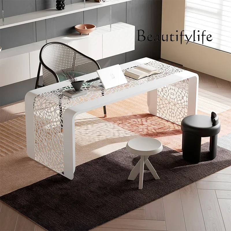 X35 Modern Light Luxury Designer Restaurant Dining Table Computer Tea Table Outdoor Anti-rust Long Desk Desk