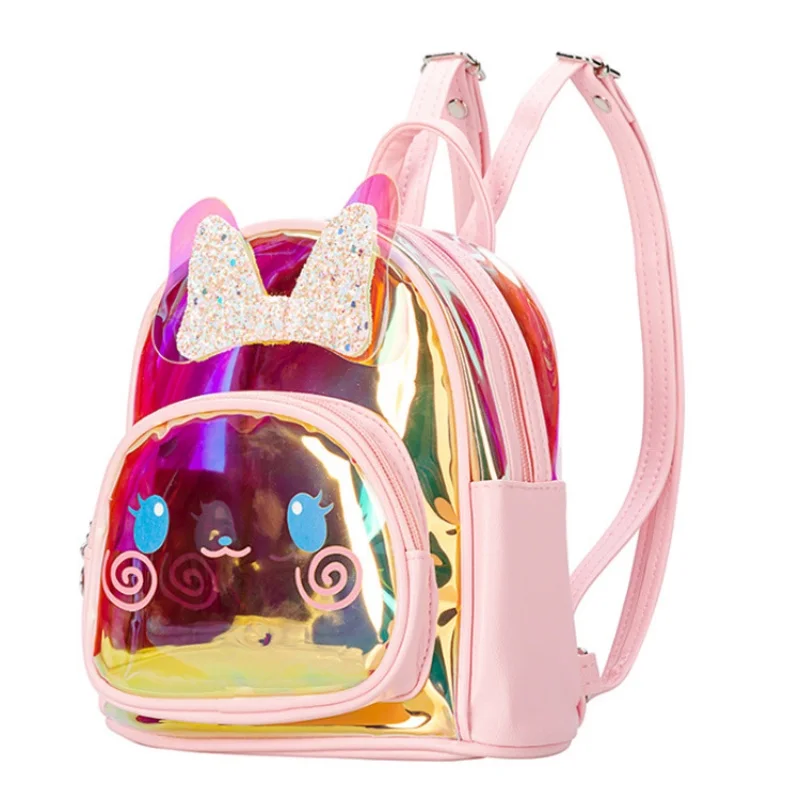 

Children's Trend Backpack 2023 Laser Transparent PVC Child's Bags Cartoon Rabbit Backpacks Kindergarten Cute Girls' Dance Bag