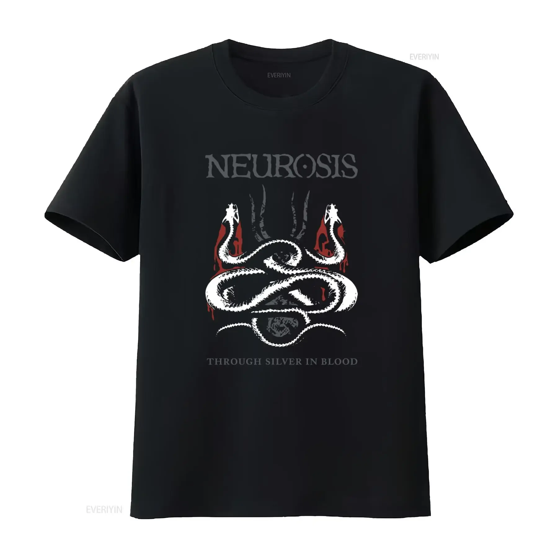 New Neurosis Band Through Silver In Blood T Shirt For Fans S 5XL UM212 vintage Washed fashion Casual graphic