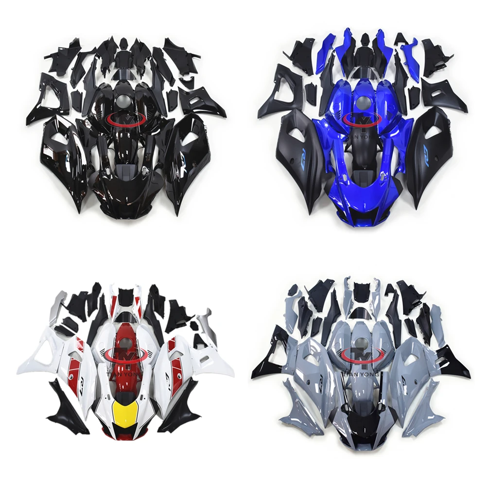 Motorcycle For Yamaha R7 2022 2023 2024 2025 Full Fairing Kits Bodywork Cowling Injection Bright black white cement gray