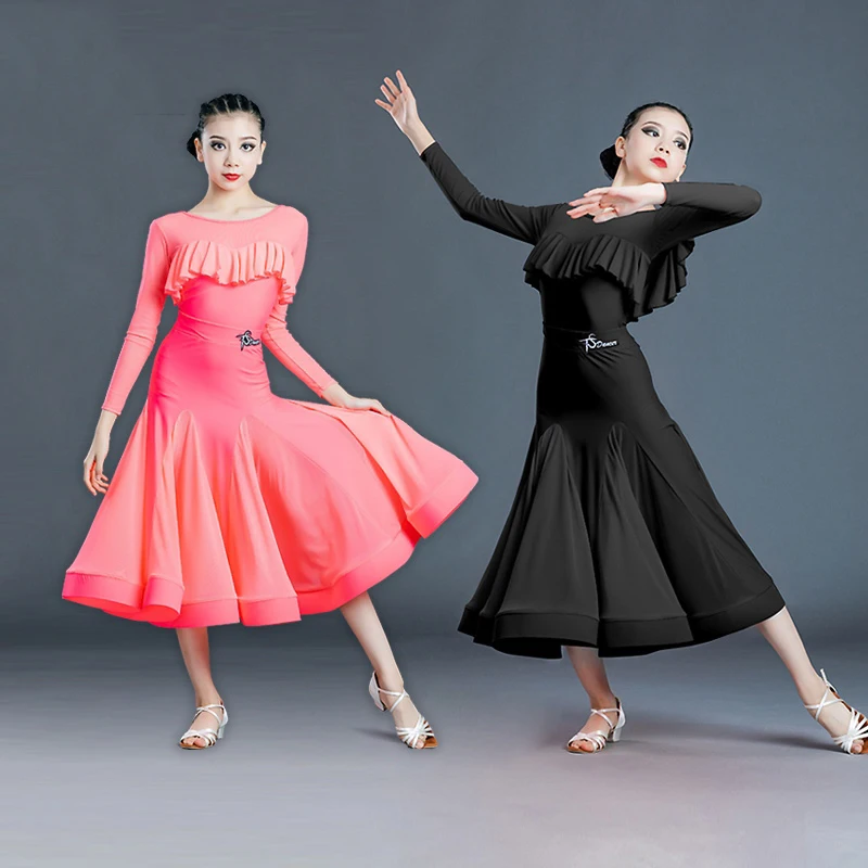 Neue Ballroom Dance Wettbewerb Kleider Für mädchen Standard Ballsaal Kleid Damen Walzer Flamenco Bühne Leistung Tragen DN11211