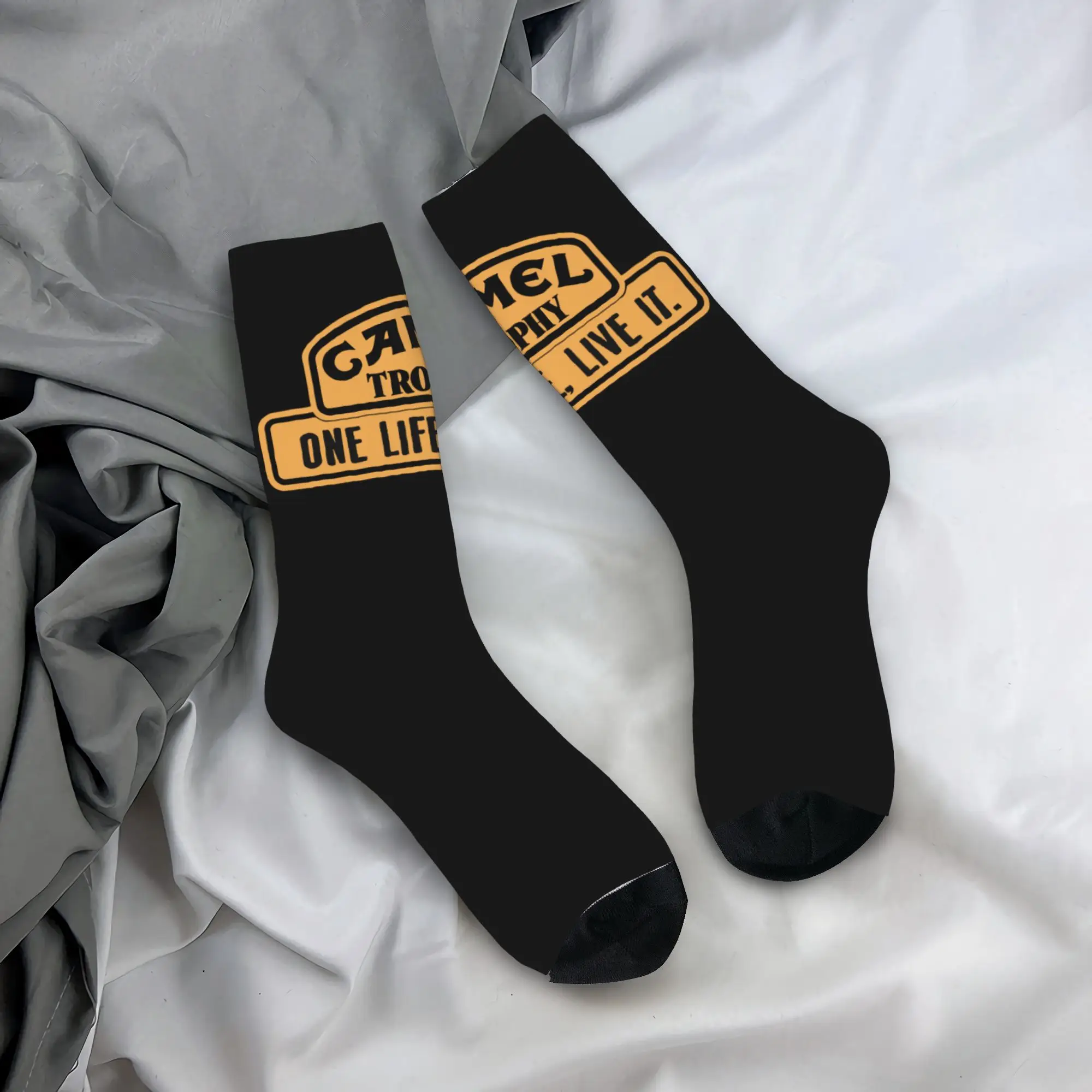 

Custom Camel Trophy One Life Live It Mens Crew Socks Unisex Cool 3D Printing Dress Socks