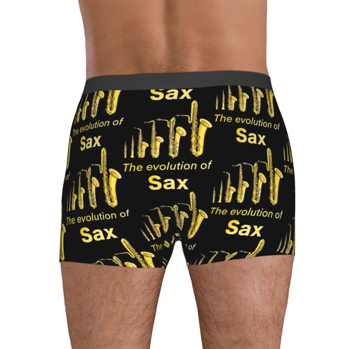 Boxer Underpants Shorts Saxophone Player - Music Art Girls Y2k Graphic Panties Men's Underwear for Homme Man Boyfriend Gifts