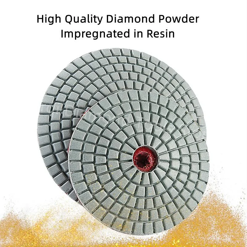 7-teiliges Set 3" 4" schalenförmige Diamant-Polierpads Nass-Polierscheiben für Granit, Marmor, Beton, Stein Schleifscheiben Polierwerkzeug – Detail 5