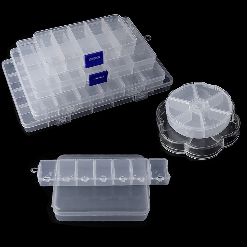 1 Stuks Nieuwe Transparante Opbergdozen Met Deksel Rechthoek Plastic Kleine Collectie Container Case Kaarten Sieraden Vierkante Organizer