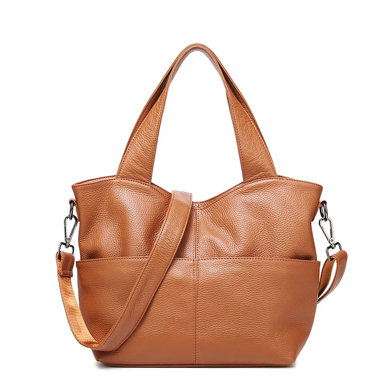 

Women's Genuine Leather Tote Bag Large Capacity Soft Cowhide Shoulder Crossbody Bag Casual Daily Work Handbag Purse 2025 New