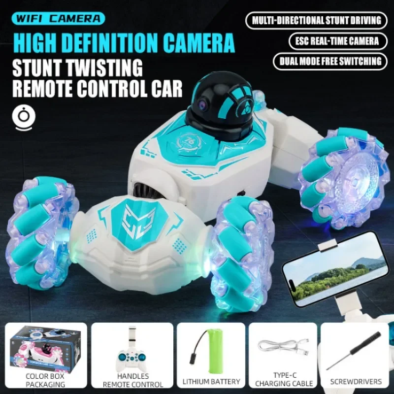 IQ0EM 1:20 dual mode rc cars with camera,remote control car,360-degree electric adjustment camera stunt car,kids toys,funny gift