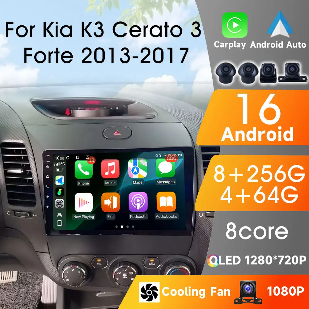 

2Din Android For Kia Cerato 3/K3 2013-2017 Autoradio Multimedia Player 8Core Wifi Car Radio Video Android16 Player Autoradio GPS