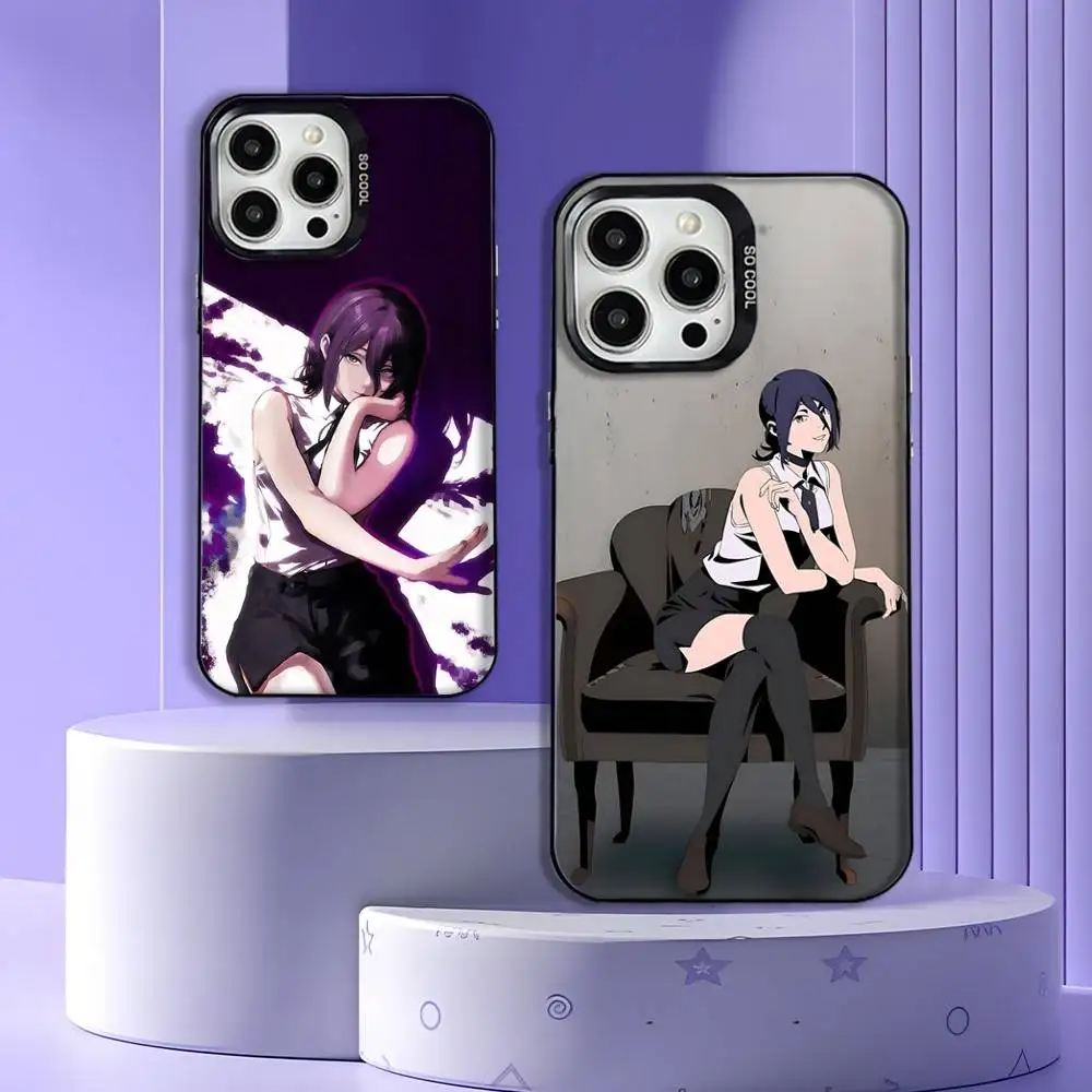 

C-Chainsaw Man R-Reze Phone Case For iPhone 17,16,15,14,13,12,11,Pro,Max,Plus,E,Air,Mini Black Tpu Cover