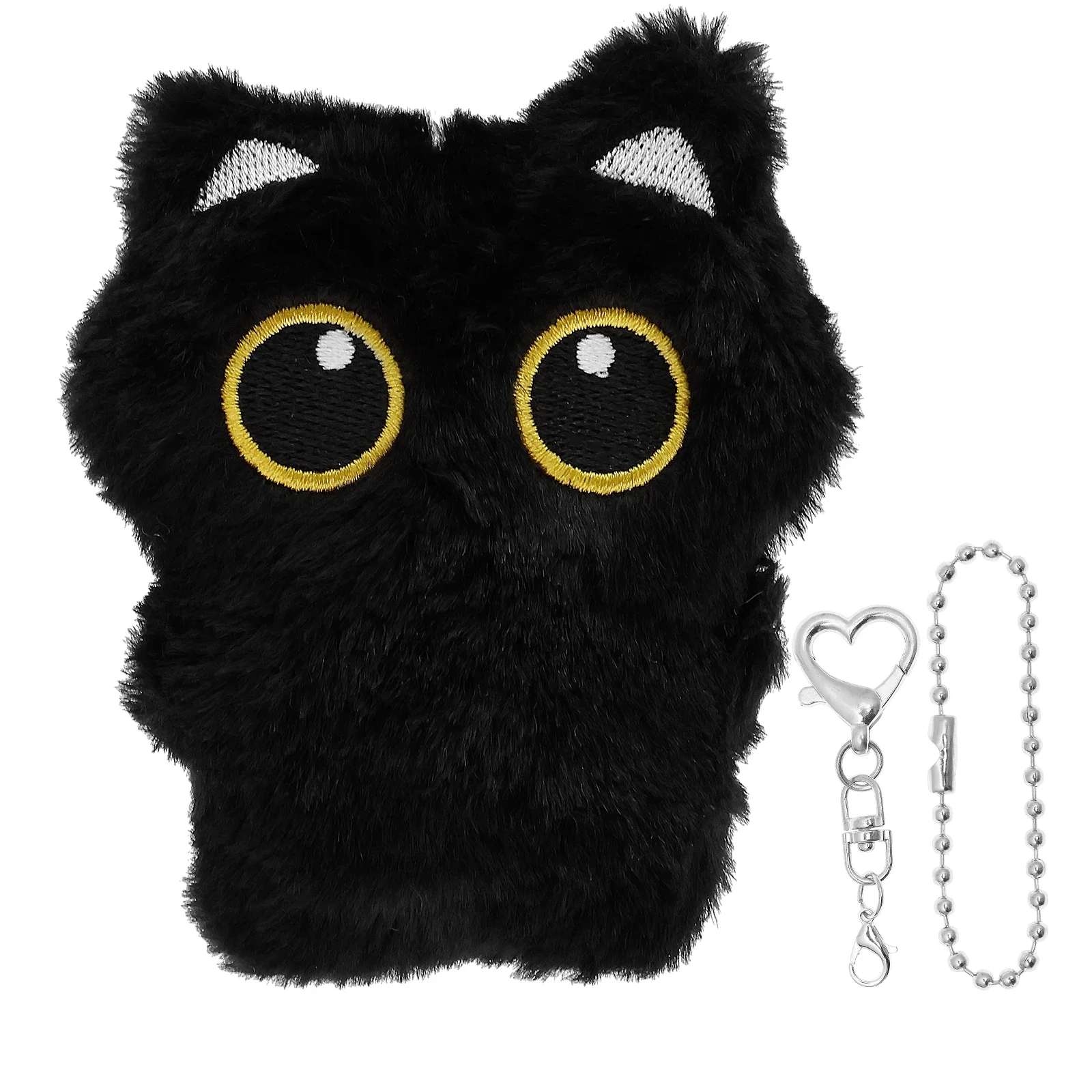 Black Cat Bag Charm Cute Cat Plush Doll Keychain Accessories Handbag Backpack Decorative Pendants for Halloween Christmas Gifts
