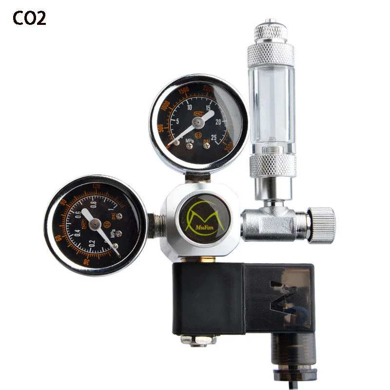 

Aquarium CO2 Regulator Magnetic Solenoid Kit Check Valve Fish Tank Accessories CO2 Control System Reactor Generator Set