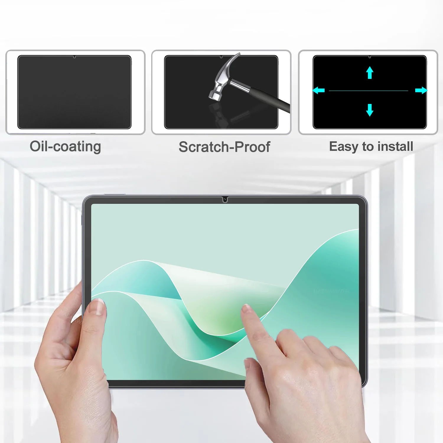 2 Pieces Clear Scratch Proof Tempered Glass Screen Protector For Huawei MatePad 11.5 S 2024 11.5-inch S