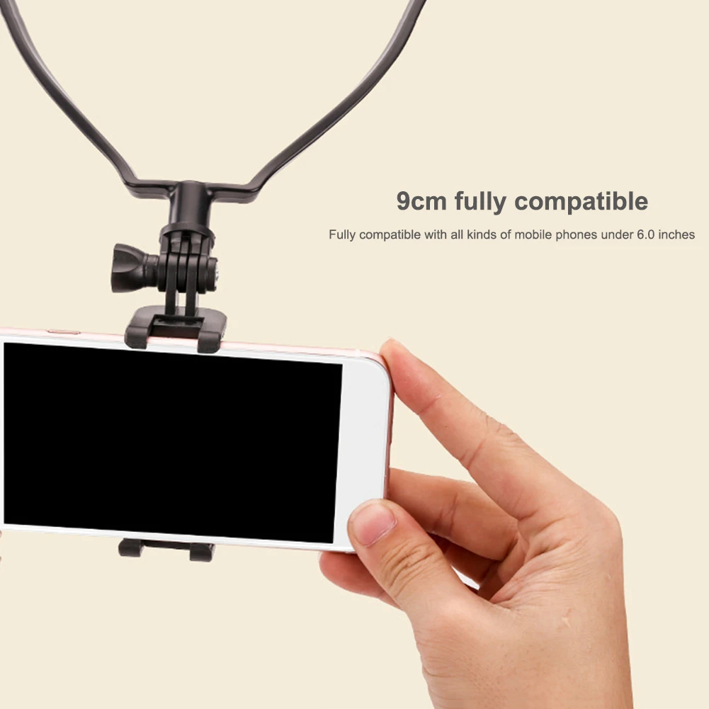 Neck Collar Hanging Mobile Phone Bracket Hang On Neck Action Camera Hands Free Bracket Mount Stand for Gopro Phone Holder