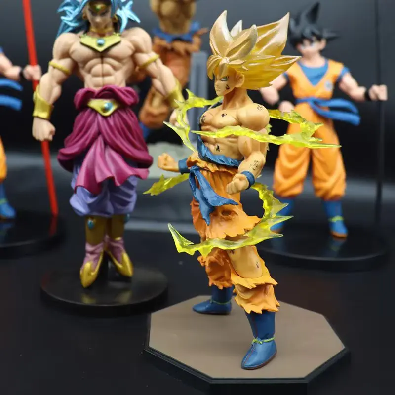 17cm Anime Merchandise Bandai Anime Dragon Ball Goku Figurines Peripheral Models Ornaments Wujita Beigit Saiyan Gifts Toy Figur 