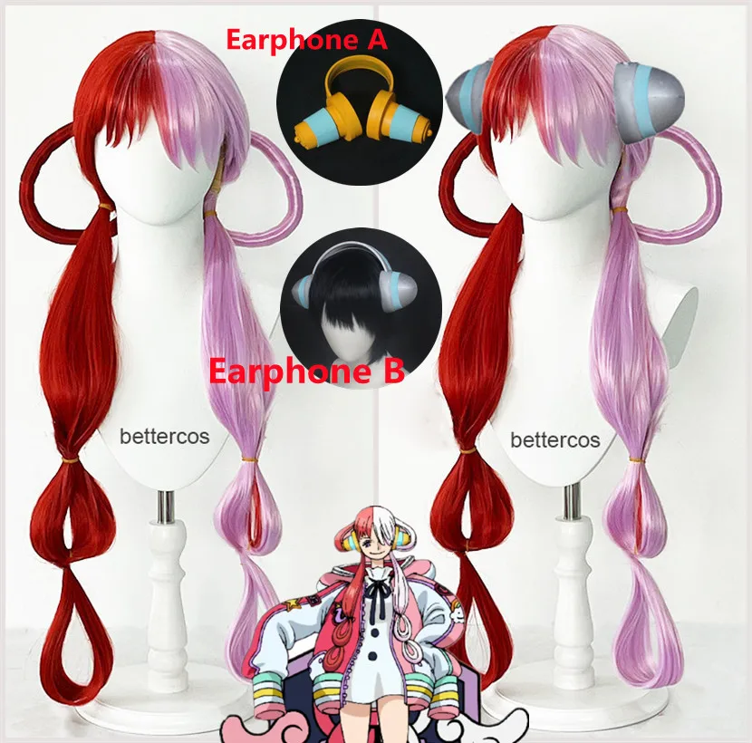 Anime Uta Cosplay Wig Red Songstress UTA Cosplay Wig Long Heat Resistant Hair Halloween Party Women Wigs + Wig Cap