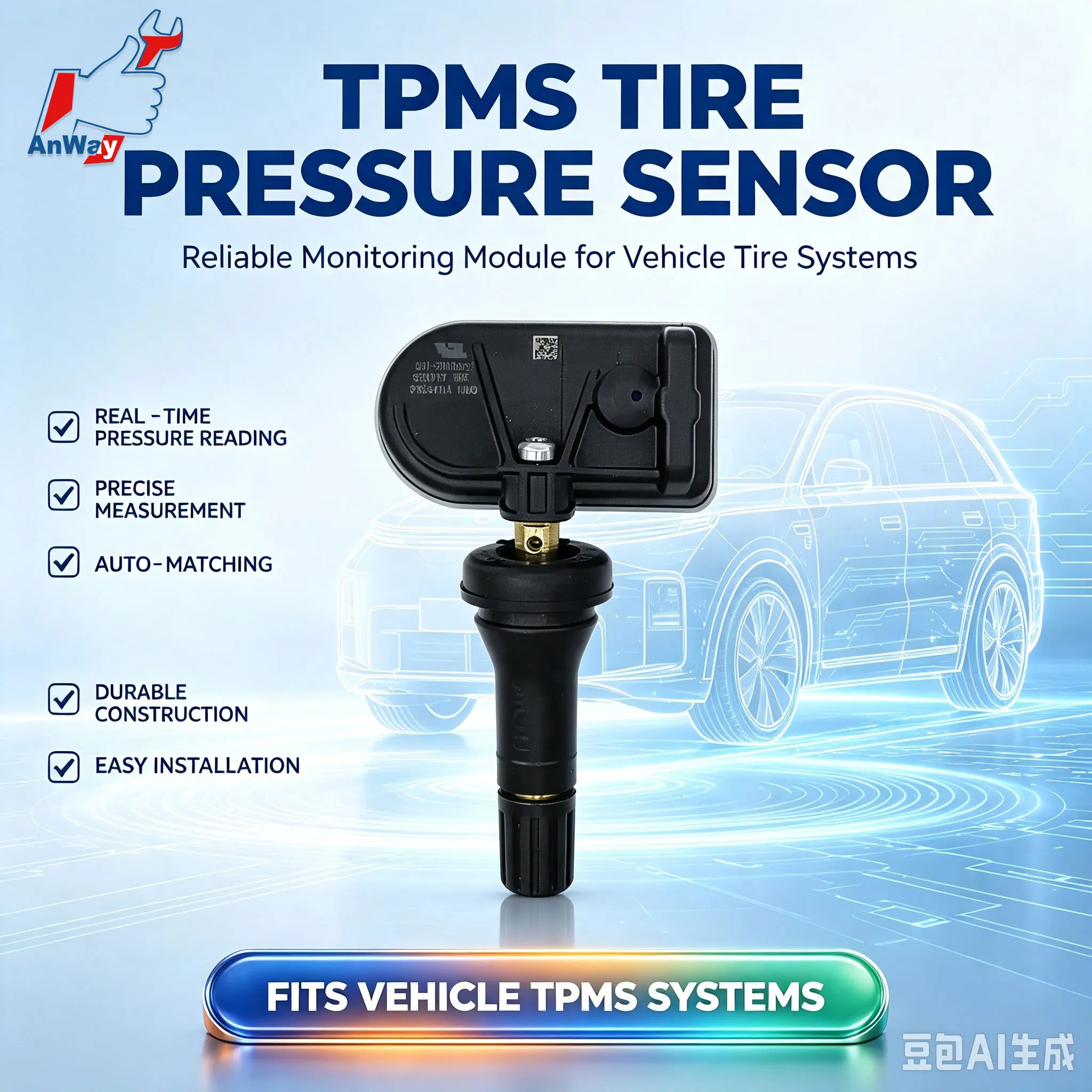Custom Fit Car Tire Pressure Sensor For Li L9 2022-2026 Internal Tire Pressure Monitoring System TPMS Sensor Auto Learn Sensor