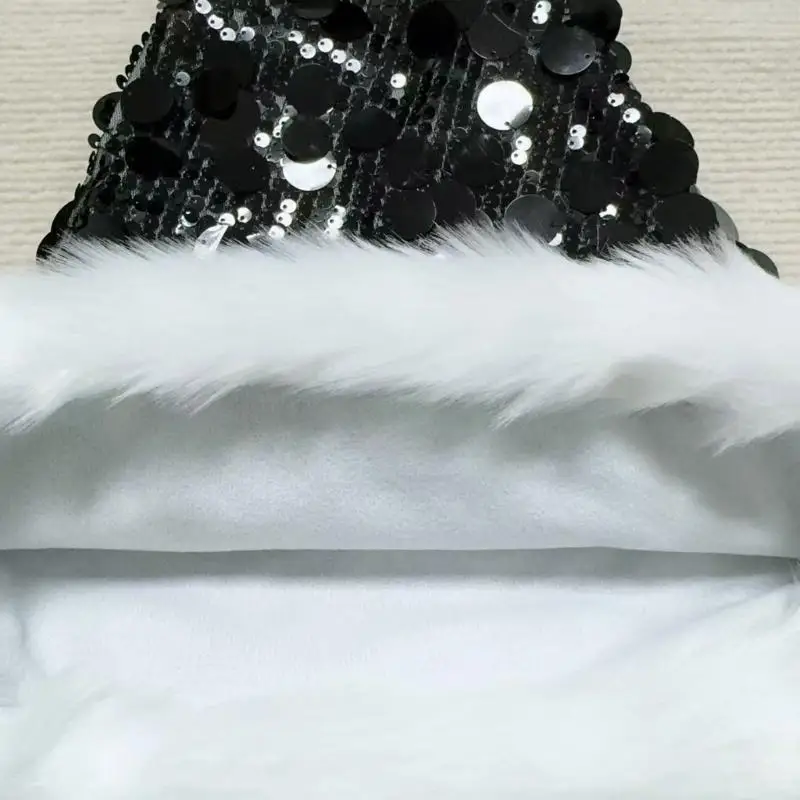 

39BD Party Hat Comfortable Lightweight Sequins Hat for Christmas Event Gatherings