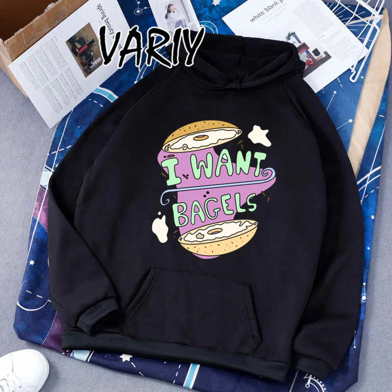 I Want Beagle Letter Print Hoodies Girls Sweatshirts 2023 Long Sleeve Top Cartoon Pullover Kawaii Women Sweater Casual Clothes